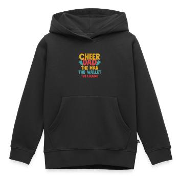 Cheer Dad Scan For Payment Cheerleader Cheerleadin - Sweat Premium à capuche enfant bio - noir - Devant - AI Model Kid Male (0cm)