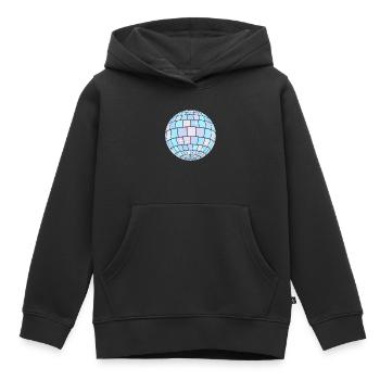 Danish Pastel Aesthetics Disco Ball - Kids Premium Organic Hoodie - black - Front - AI Model Kid Male (0cm)