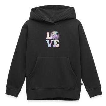 Cosmétologue Cosmétologie Maquillage Cils - Sweat Premium à capuche enfant bio - noir - Devant - AI Model Kid Male (0cm)