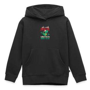 Qui a besoin d’un gui quand vous voyez cela - Sweat Premium à capuche enfant bio - noir - Devant - AI Model Kid Male (0cm)