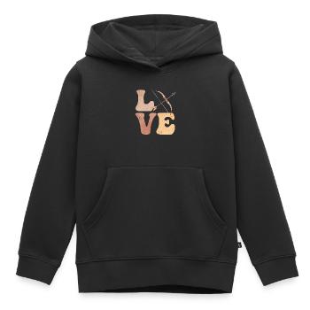 Chasse à l’arc et aux flèches Chasseurs d’arc et de flèches - Sweat Premium à capuche enfant bio - noir - Devant - AI Model Kid Male (0cm)