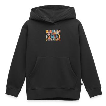 Groovy Marriage and Family Counselor Counseling - Kids Premium Organic Hoodie - black - Front - AI Model Kid Male (0cm)