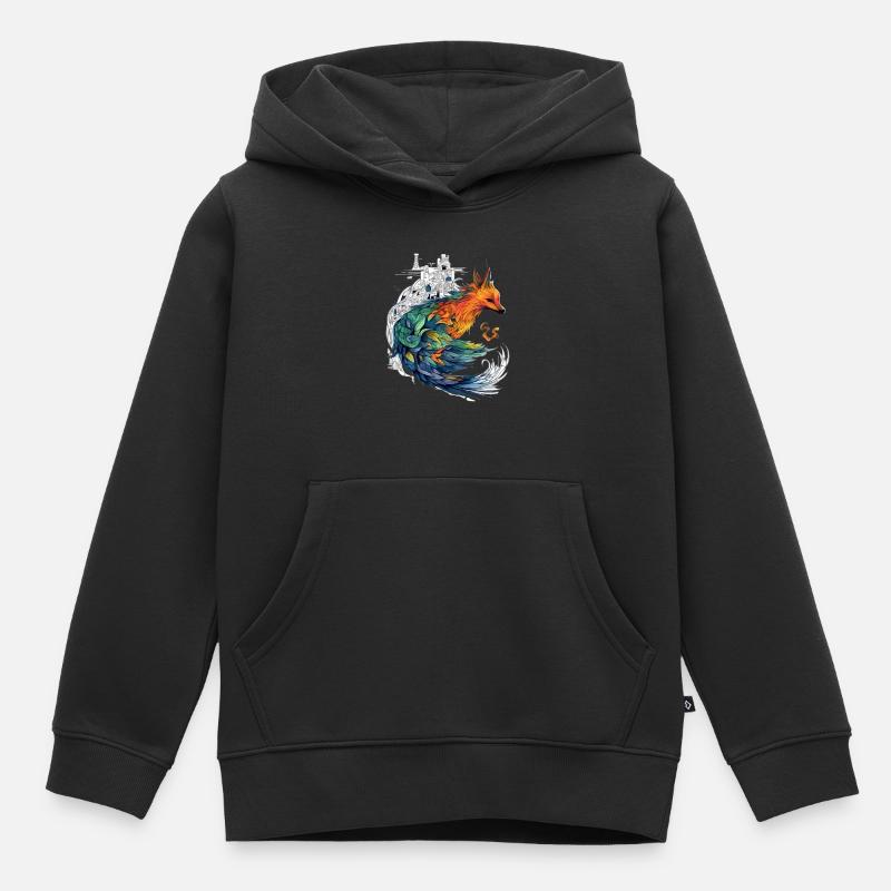Arki der Phönix - Kinder Premium Organic Hoodie - Schwarz