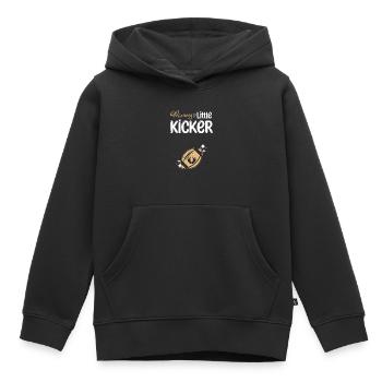 Pregnancy Football mommy's little kicker - Kinder Premium Organic Hoodie - Schwarz - Vorne - AI Model Kid Male (0cm)