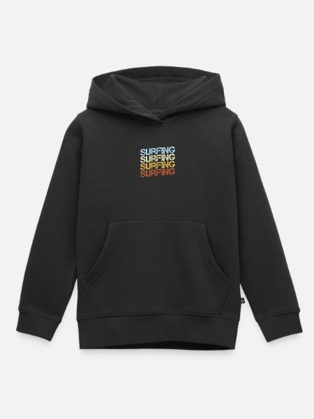 Surfen Retro - Kinder Premium Organic Hoodie - Schwarz