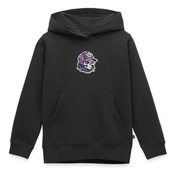 Totenkopf - Kinder Premium Organic Hoodie - Schwarz - Vorne - AI Model Kid Male (0cm)