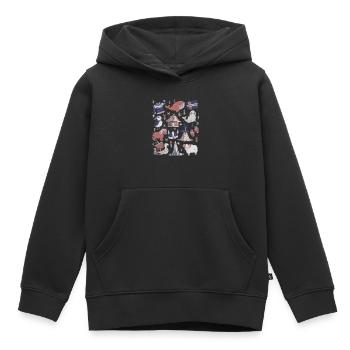 Iceland - Kids Premium Organic Hoodie - black - Front - AI Model Kid Male (0cm)