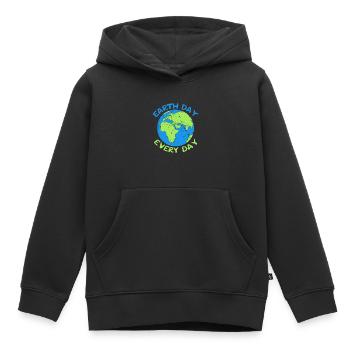 Anniversaire de la planète Jour de la Terre Jour de la Terre Tous les jours - Sweat Premium à capuche enfant bio - noir - Devant - AI Model Kid Male (0cm)
