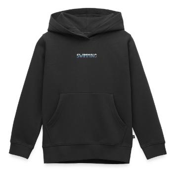 Schwimmen - Kinder Premium Organic Hoodie - Schwarz - Vorne - AI Model Kid Male (0cm)