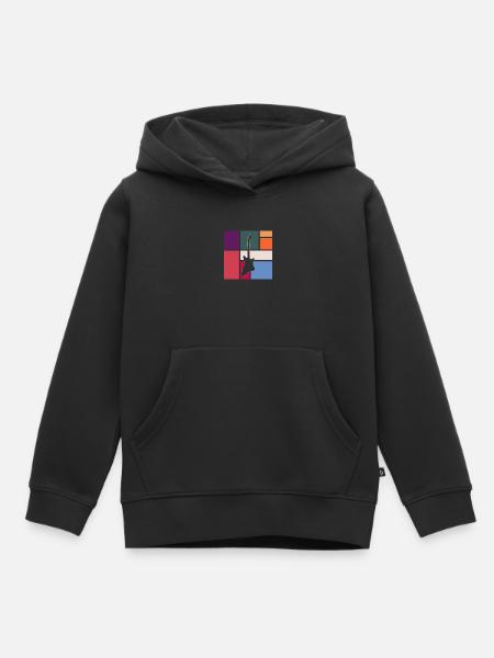 EGitarre - Sweat Premium à capuche enfant bio - noir