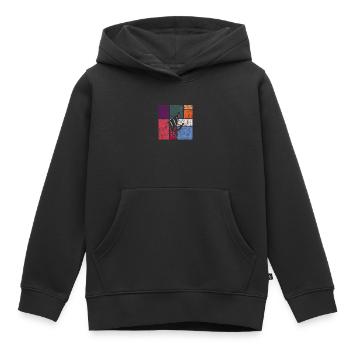 Kite - Kids Premium Organic Hoodie - black - Front - AI Model Kid Male (0cm)