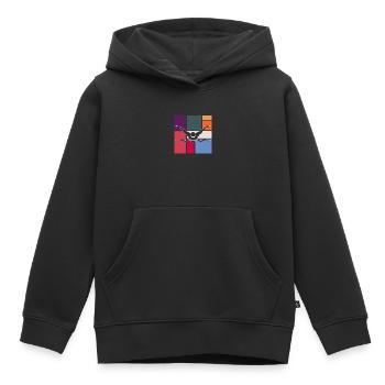 Nager - Sweat Premium à capuche enfant bio - noir - Devant - AI Model Kid Male (0cm)