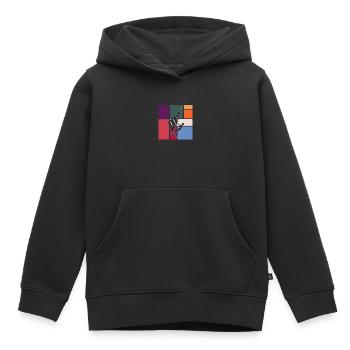 Kite - Kids Premium Organic Hoodie - black - Front - AI Model Kid Male (0cm)