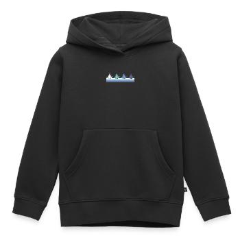 Méditation - Sweat Premium à capuche enfant bio - noir - Devant - AI Model Kid Male (0cm)