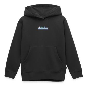 Méditation - Sweat Premium à capuche enfant bio - noir - Devant - AI Model Kid Male (0cm)