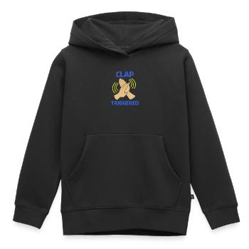 Klatschen Ausgelöster Gag Komiker Lustiger Streich Cooler Witz - Kinder Premium Organic Hoodie - Schwarz - Vorne - AI Model Kid Male (0cm)