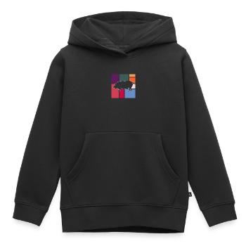 Schwein - Kinder Premium Organic Hoodie - Schwarz - Vorne - AI Model Kid Male (0cm)