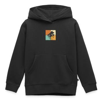 Klavier - Kinder Premium Organic Hoodie - Schwarz - Vorne - AI Model Kid Male (0cm)