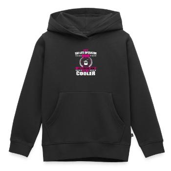 Ski lift operator Mama - Kids Premium Organic Hoodie - black - Front - AI Model Kid Male (0cm)