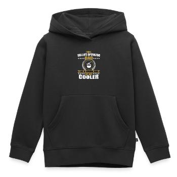 Ski lift operator Papa - Kids Premium Organic Hoodie - black - Front - AI Model Kid Male (0cm)