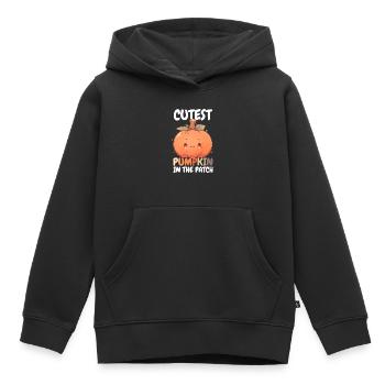 Cutest Pumkin In The Patch Halloween Pumpkin Kawaii - Kids Premium Organic Hoodie - black - Front - AI Model Kid Male (0cm)