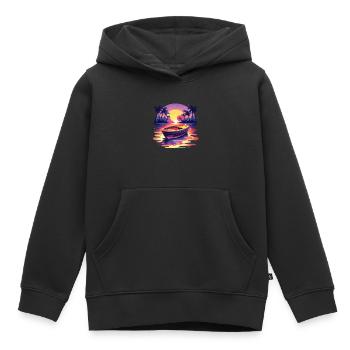 Boot - Kinder Premium Organic Hoodie - Schwarz - Vorne - AI Model Kid Male (0cm)