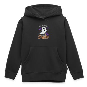 Je me sens très effrayant Halloween - Sweat Premium à capuche enfant bio - noir - Devant - AI Model Kid Male (0cm)