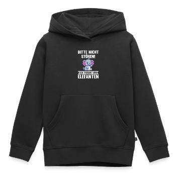 Elefant Elefanten - Kinder Premium Organic Hoodie - Schwarz - Vorne - AI Model Kid Male (0cm)