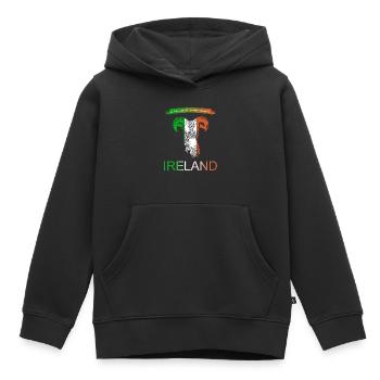 Irlande Irlande moutons - Sweat Premium à capuche enfant bio - noir - Devant - AI Model Kid Male (0cm)