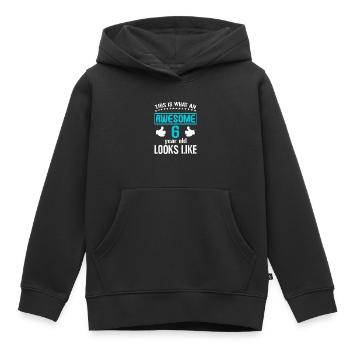 Das Ist Was Ein Großartiger 6Jähriger - Kinder Premium Organic Hoodie - Schwarz - Vorne - AI Model Kid Male (0cm)