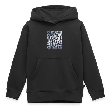 Humorvoll, tollpatschig, lustig, humorvoll - Kinder Premium Organic Hoodie - Schwarz - Vorne - AI Model Kid Male (0cm)