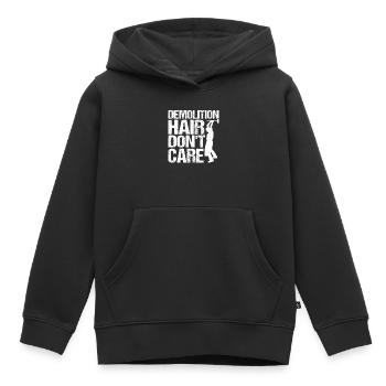 Journée amusante de démolition de maison - Sweat Premium à capuche enfant bio - noir - Devant - AI Model Kid Male (0cm)
