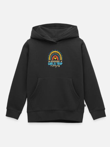 Rainbow Girls Ausflug - Kinder Premium Organic Hoodie - Schwarz