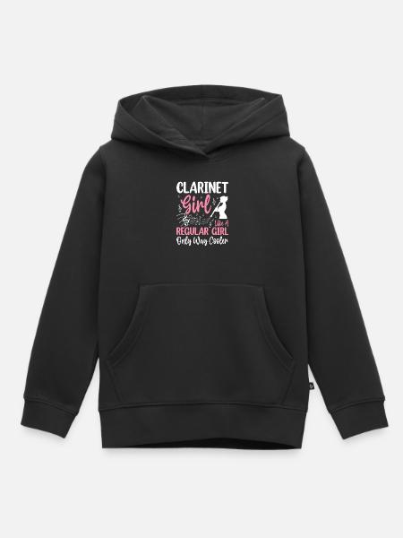 Lustiger Spieler Klarinettist - Kinder Premium Organic Hoodie - Schwarz