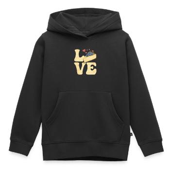 Dessert Blueberry Cheesecake LOVE - Kids Premium Organic Hoodie - black - Front - AI Model Kid Male (0cm)