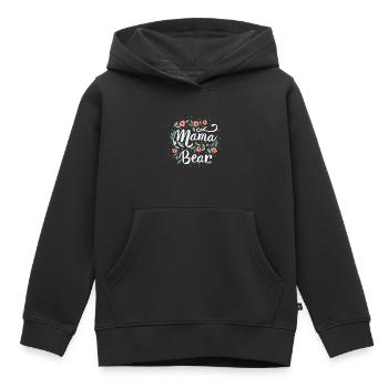 Mama Bear Floral - Kids Premium Organic Hoodie - black - Front - AI Model Kid Male (0cm)
