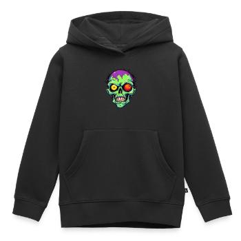 Süßer Halloween Zombie - Kinder Premium Organic Hoodie - Schwarz - Vorne - AI Model Kid Male (0cm)