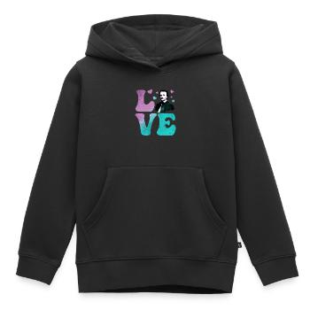 Edgar Allan Poe Englische Literatur LIEBE - Kinder Premium Organic Hoodie - Schwarz - Vorne - AI Model Kid Male (0cm)