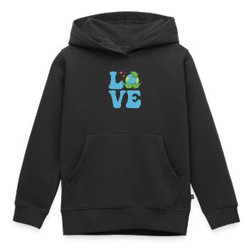 Ökologe Ökologie Umwelt LIEBE - Kinder Premium Organic Hoodie - Schwarz - Vorne - AI Model Kid Male (0cm)