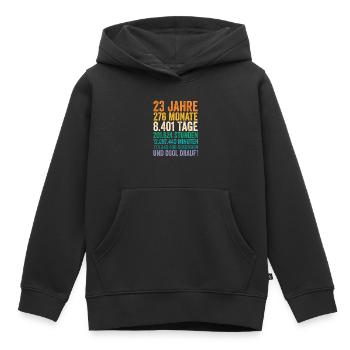 23 Jahre Dreiundzwanzigster Geburtstag - Kinder Premium Organic Hoodie - Schwarz - Vorne - AI Model Kid Male (0cm)
