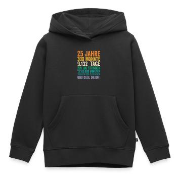25 Jahre Fünfundzwanzigster Geburtstag - Kinder Premium Organic Hoodie - Schwarz - Vorne - AI Model Kid Male (0cm)