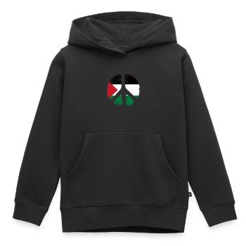 Pace per la Palestina - Felpa Premium con cappuccio bambino bio - nero - Fronte - AI Model Kid Male (0cm)