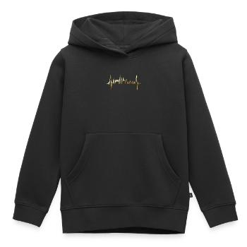 Augsburg Skyline Heartbeat Fan J’aime Augsburger - Sweat Premium à capuche enfant bio - noir - Devant - AI Model Kid Male (0cm)