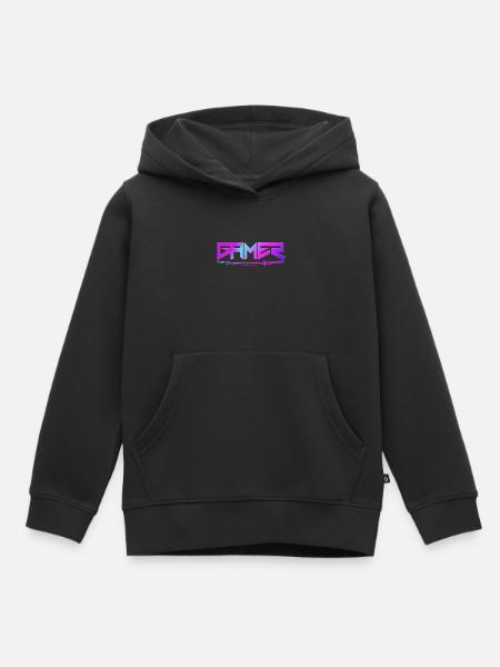 Gamer mit Schwert - Kinder Premium Organic Hoodie - Schwarz