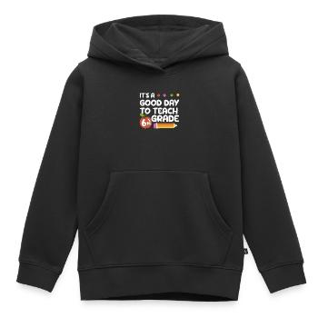 Es ist ein guter Tag, um einem Lehrer - Kinder Premium Organic Hoodie - Schwarz - Vorne - AI Model Kid Male (0cm)