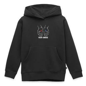 YOUR CHOICE - Kinder Premium Organic Hoodie - Schwarz - Vorne - AI Model Kid Male (0cm)