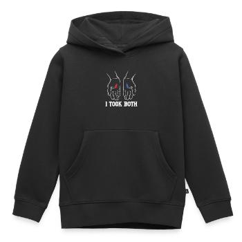 I TOOK BOTH - Kinder Premium Organic Hoodie - Schwarz - Vorne - AI Model Kid Male (0cm)