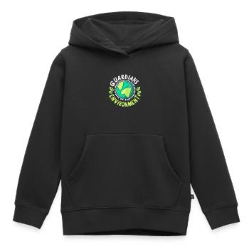 GARDIENS DE L’ENVIRONNEMENT - Sweat Premium à capuche enfant bio - noir - Devant - AI Model Kid Male (0cm)