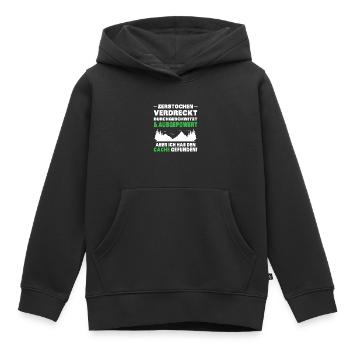 Gecache Geocaching Hobby Cache - Kinder Premium Organic Hoodie - Schwarz - Vorne - AI Model Kid Male (0cm)