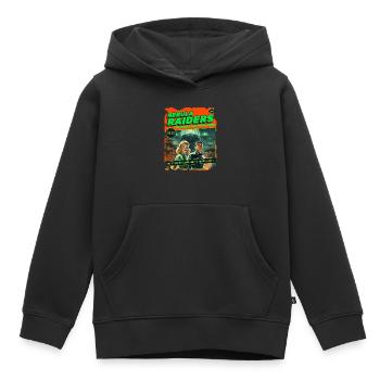 Nebula Raiders, années 50, bande dessinée des années 1950, espace - Sweat Premium à capuche enfant bio - noir - Devant - AI Model Kid Male (0cm)